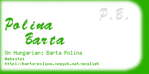 polina barta business card